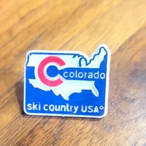 United States Souvenir State Pin - Plastic - Colorado (ski country)